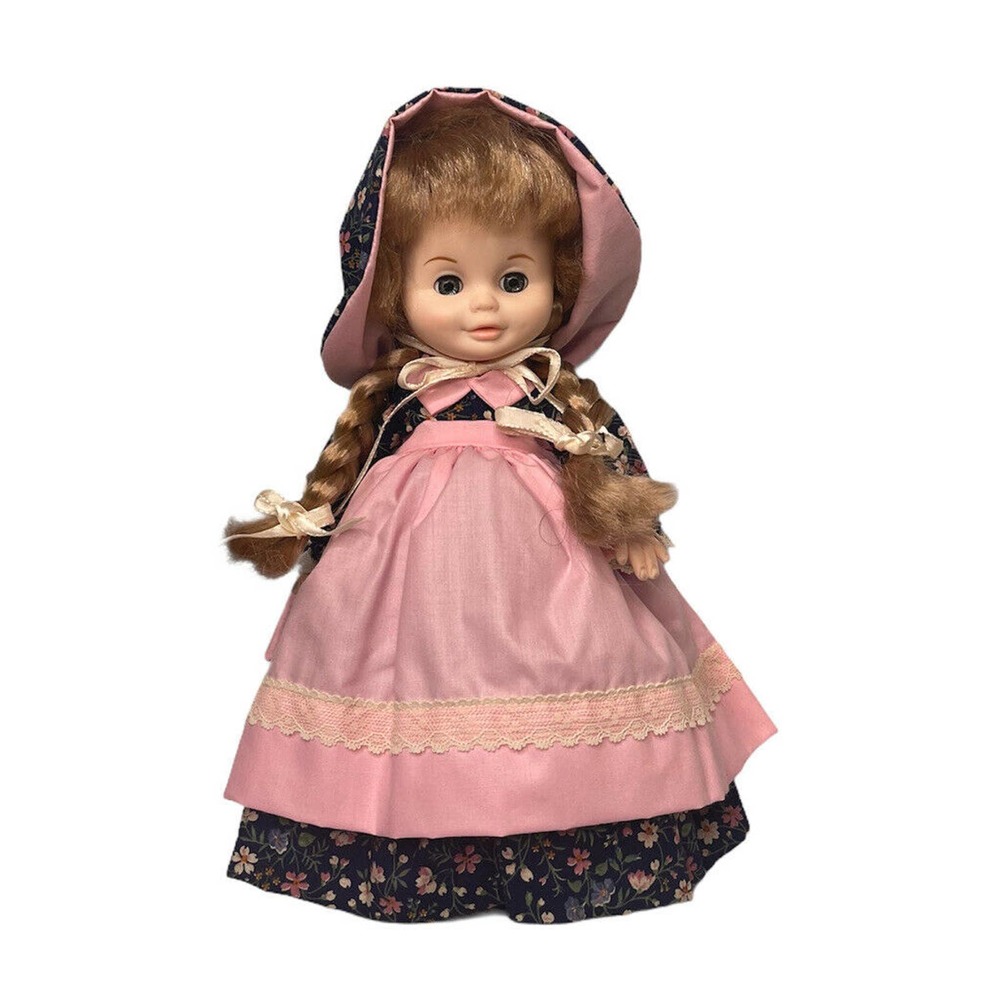 Vintage 1984 Miss Elsa Royal House of Dolls Blue Floral Prairie Dress Blonde 11"